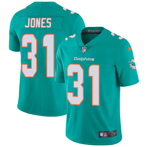 Miami Dolphins #31 Byron Jones Aqua Green Team Color Men Stitched NFL Vapor Untouchable Limited Jersey